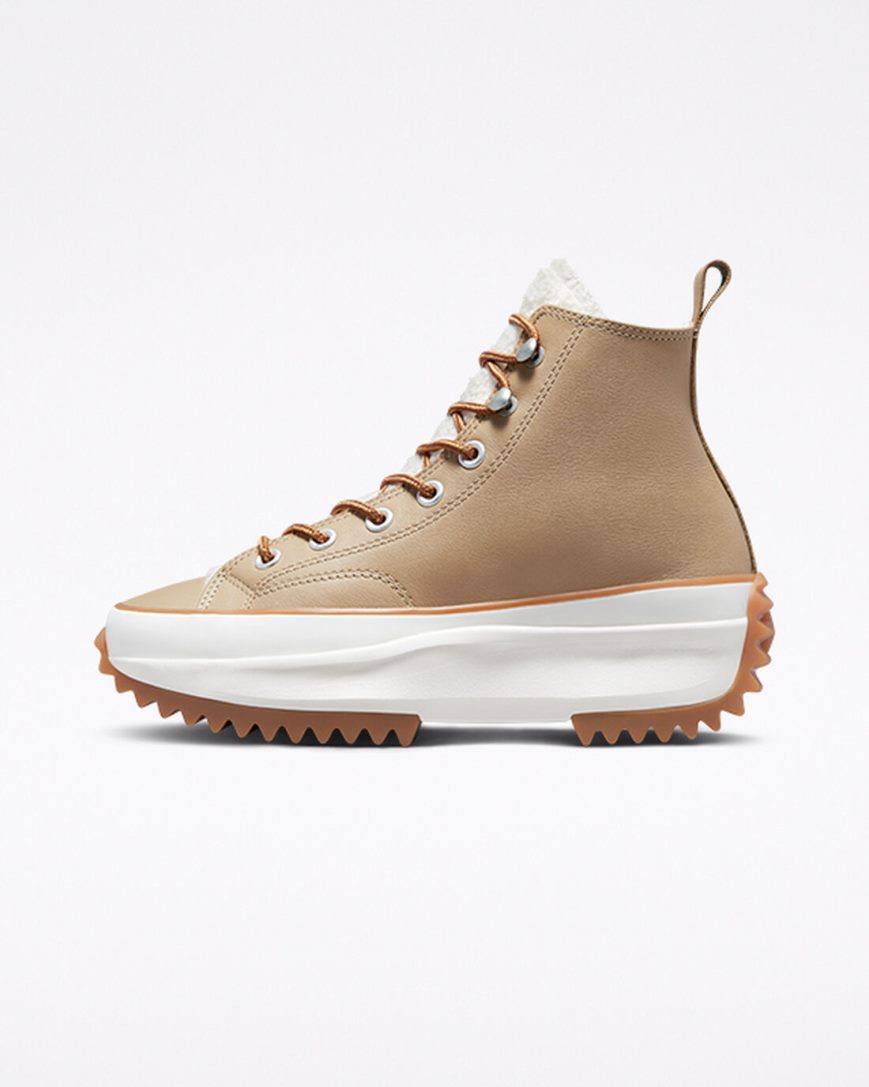 Topanky Na Platforme Converse Run Star Hike Sherpa Vysoke Damske Hnedožltý Hnede | SK C11LAE2